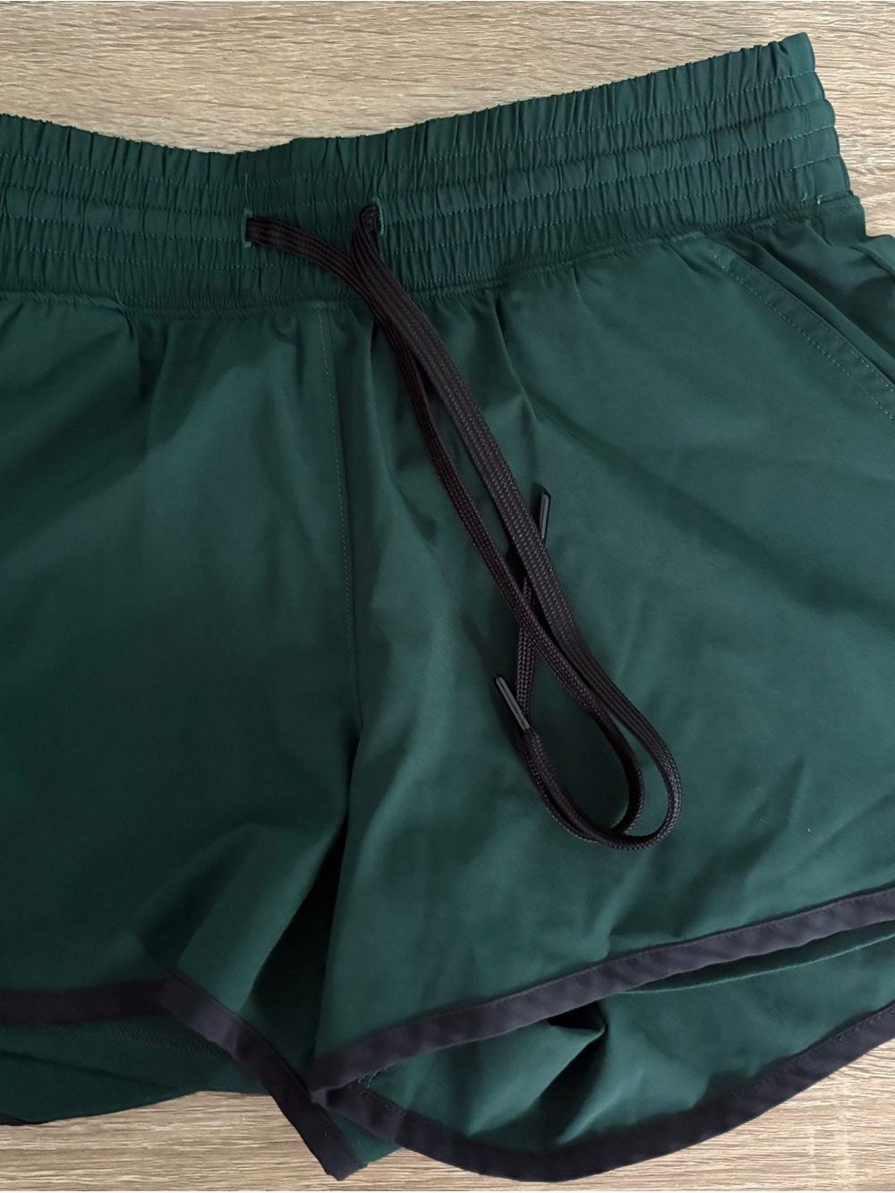 YPB Abercrombie Women’s Dark Green Athletic Shorts with Pockets